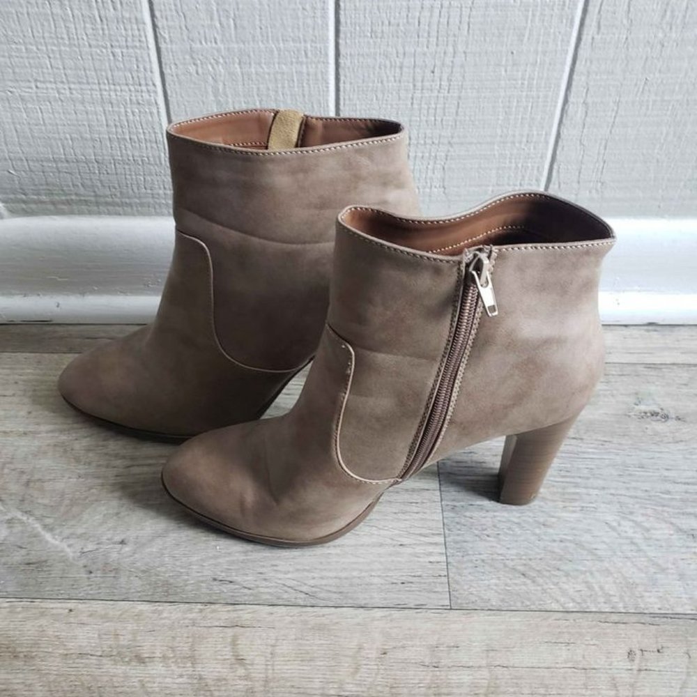Tan/Beige Heel Boots Size 11